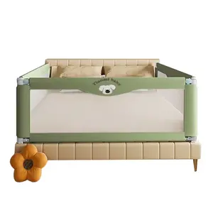 Baby Beschermende Drop Barrière Met Bedrukt Bed Hek Plus Hoge Bed Baffle/Hoge Kwaliteit Verstelbare Drie Side Bed Vangrail