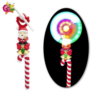 Neue Produkte <span class=keywords><strong>2025</strong></span> Leuchtender Rotierender Weihnachtsmann-Zauberstab mit Weihnachts-Windmühle aus Kunststoff LED-Spielzeug Leuchtspielzeug - Product Image 1