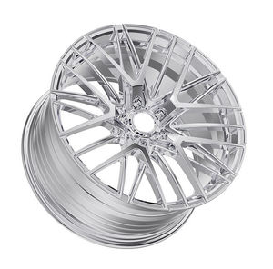 Jantes en alliage CNC RSJ pour <span class=keywords><strong>Audi</strong></span> 17 18 19 20 21 22 pouces, finition gris brillant, noir, 5x112, jantes argentées hyper brillantes 20 pouces - Product Image 6