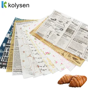 40gsm报纸防油纸定制印刷食品包装汉堡纸