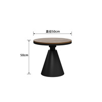Table d'appoint ronde moderne et durable en acier inoxydable, confortable pour l'extérieur, la salle à manger ou le salon, idéale pour la maison ou l'hôtel.