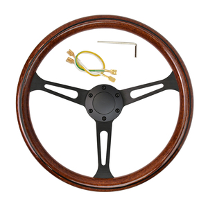Volant de voiture classique rétro en ABS de haute qualité Leaders 380MM, grain de bois universel - Product Image 3