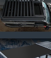 Auto-Dachgepäckträger-Erweiterungsplattform mit integrierter, versteckter Seitenmarkise, Aluminiumlegierung, Laderaumrahmen, kundenspezifische Größe, hohe Kapazität