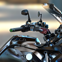 Kewig Embouts de guidon universels pour moto avec base d'installation par gonflage pour diamètre intérieur de 13-18 mm