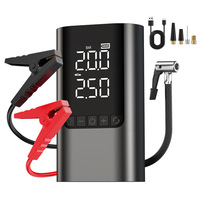 Car Inflator 12V 6000mAh Jump Starter Inflator Car Air Pump Car Tyre Air Pump All-in-One Battery Booster Power Bank for Vehicles