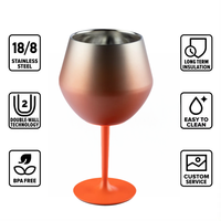 Verre à vin 14oz or Champagne incassable en acier inoxydable flûtes en métal verres 414ML gobelet Vintage Tumbler