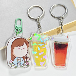 Customizable <b>Rainbow</b> Holographic Flash Epoxy Keychain Personalized Transparent Acrylic UV Printing Cartoon Anime Plastic Charm - Product Image 6