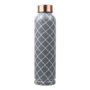 Bouteille d'eau en cuivre martelé élégante 1000ml fabriquée à la main durable et antirouille avec housse en coton pour cadeau fête de mariage - Product Image 4