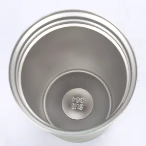Copo de parede dupla com logotipo personalizado, caneca de café reutilizável com tampa, copo de aço inoxidável com isolamento a vácuo, caneca de café reutilizável