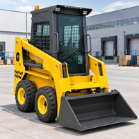 Harga Grosir Crawler Skid Steer Loader Skid Loader dengan Pengangkat Vertikal dan Pelindung Jaring untuk Pekerjaan Kebun