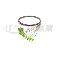 FTTH SC LC kabel pigtail optik serat optik, kabel Drop 12-Core warna Mode tunggal SM OM3 OM4 ST FC UPC APC