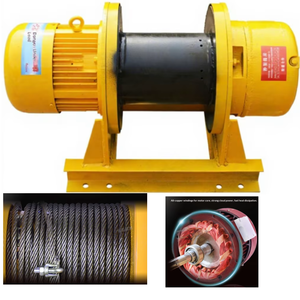 Palans électriques à câble robustes pour la construction, capacité <span class=keywords><strong>de</strong></span> 1 tonne, 2 tonnes, 3 tonnes, 5 tonnes, palan <span class=keywords><strong>de</strong></span> <span class=keywords><strong>traction</strong></span> pour grue - Product Image 1