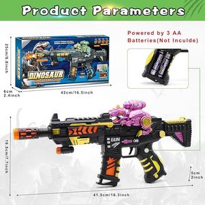 Nouvelle pistolet mitrailleur jouet MP9 en plastique, manuel, avec lumière clignotante, jouet électrique d'extérieur unisexe - Product Image 3