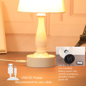 Bán hàng nóng vải nhỏ có thể sạc lại dẫn đèn bàn với từ xa ấm & màu lạnh, Dimmable đèn cạnh giường ngủ phòng ngủ, phòng khách - Product Image 4