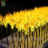 La fibre optique extérieure de rue a mené la lumière blanche chaude artificielle de fleur de blé de lumières de blé
