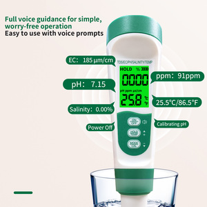 Nouvel Arrivage 2026 – <span class=keywords><strong>Testeur</strong></span> de Qualité de l'<span class=keywords><strong>Eau</strong></span> Multi-Paramètres 5-en-1 Rechargeable avec Fonction Vocale (pH, TDS, EC, Salinité, Température) - Product Image 5