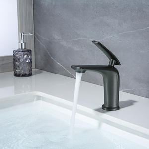 Grifo monomando para lavabo en color bronce, con válvula de cerámica, de un solo orificio, para montaje en encimera de baño. - Product Image 5