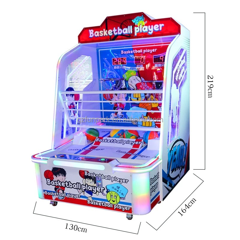 Coin Operated Indoor Entertainment Center Basketball Player Electronic Arcade Children's Basketball Shooting Game Machine