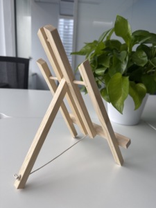 Chevalet en bois robuste en forme de H pour artistes professionnels, équipement de studio de <span class=keywords><strong>peinture</strong></span> à l'huile, vente en gros d'usine - Product Image 2