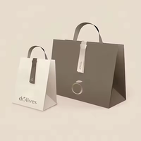 Bolsa de Compras de Papel Blanco con Asa, Personalizada con Logotipo de Marca, para Regalos, Joyería y Ropa de Lujo, Venta al Por Mayor