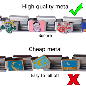 이탈리아 매력 팔찌 링크 모듈 발렌타인 커플 팔찌 방수 스테인레스 스틸 이탈리아 매력 팔찌 - Product Image 2