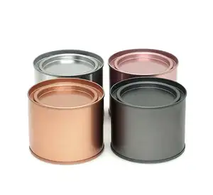 茶罐罐化妆品容器茶罐马口铁圆形蜡烛便携式密封金属家居包装环保4色