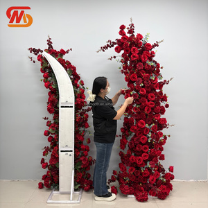SMOOTH - Arreglo de Rosas Rojas Hechas a Mano al por Mayor, Decoración de Flores Artificiales de Seda en Forma de Arco para Bodas - Product Image 3