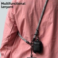 Sac bandoulière avec sangle fine et durable détachable, doté d'une fine sangle d'épaule en cordon et d'une longue corde