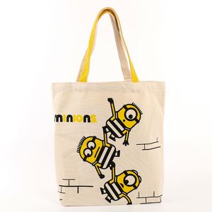 Sac en toile imprimé dessin animé publicité shopping cadeau sac fourre-tout en coton poche avec logo imprimé personnalisé et fermeture éclair - Product Image 3