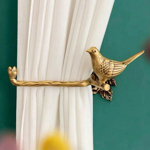 Vintage Metal Owl <b>Curtain</b> Hold Back <b>Hook</b> Handmade Animal Pattern Decorative Window Hardware - Product Image 1
