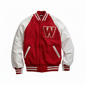 เสื้อแจ็คเก็ตเบสบอลผู้ชายคุณภาพสูงออกแบบพิเศษ ระบายอากาศได้ดี ป้องกันแบคทีเรีย ไซส์ใหญ่ เสื้อผ้ากีฬา ปักลายตัวอักษรติดกระดุม - Product Image 1