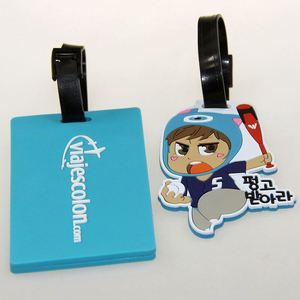 Etiqueta de Equipaje de Silicona Rectangular Impermeable Personalizada, Etiqueta de PVC para Maletas - Product Image 5