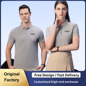 قميص بولو رجالي عالي الجودة بشعار مخصص، قميص جولف من القطن والإسباندكس مناسب للعمل، سريع الجفاف وبمقاس مناسب - Product Image 2