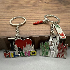 Llaveros de Metal con Forma de <span class=keywords><strong>Catedral</strong></span> de Milán, Souvenirs Turísticos de Milán, Italia, de Aleación de Zinc, Venta al Por Mayor - Product Image 1