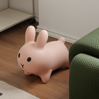 Tabouret Lapin Créatif de Designer Nordique, Mobilier de Maison, Chaise Moderne Simple pour Salon, Chaise Inclinable pour Enfants de Maternelle (1 an)