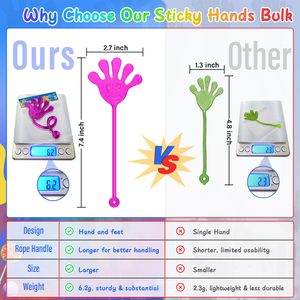 Lot <span class=keywords><strong>de</strong></span> 30 mains collantes extensibles pour enfants, cadeaux <span class=keywords><strong>de</strong></span> fête, cadeaux pour étudiants, bibelots d'<span class=keywords><strong>anniversaire</strong></span>, mains collantes à claquer - Product Image 3