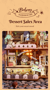 ตงมู่ฉวี่ ร้านหนังสือจิ๋วสไตล์ใหม่ ร้านหนังสือรูปนกฮูก ใช้เป็นของขวัญ ตัวต่อไม้ 3 มิติ DIY ของเล่น 101-500 ชิ้น - Product Image 4