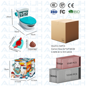 Juego de inodoro AiJH, experiencia de unión de escritorio familiar, catapulta creativa, caca, Juegos pequeños, juego de mesa - Product Image 6