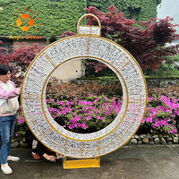 Fabrik luces de Navidad Para Arbol große Outdoor LED 3D Ring Motiv Licht für Weihnachten und Neujahr Party Dekorationen