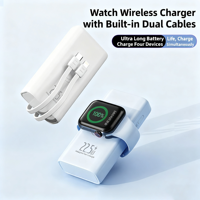 Banque d'alimentation portable magnétique sans fil à charge rapide Mini câble 20,000mAh Grande capacité USB Chargeur rapide 2-en-1 pour montres