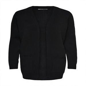 Suéter de cuello alto de punto trenzado para mujer, jersey de manga larga acanalado, ropa de punto informal de invierno, venta al por mayor, 100% poliéster - Product Image 1