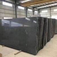 Dalles de sol en granit noir poli, grand format, 600x600mm, design moderne multi-épaisseurs, garantie 1 an
