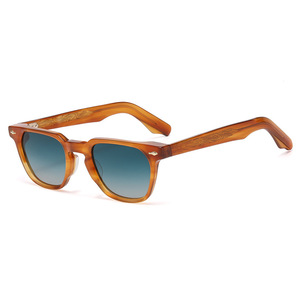 Lunettes de soleil noires à monture intégrale, verres dégradés, branches effet bois, unisexe, mode, protection solaire - Product Image 5