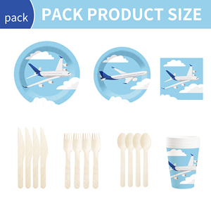 ชุดจานกระดาษ แก้วน้ำ กระดาษเช็ดปาก ลายไดโนเสาร์สีฟ้า DAMAI สำหรับงานเลี้ยงวันเกิดเด็ก - Product Image 2