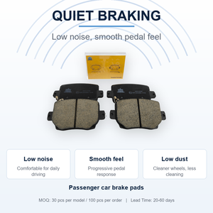 Plaquettes <span class=keywords><strong>de</strong></span> <span class=keywords><strong>frein</strong></span> à <span class=keywords><strong>disque</strong></span> semi-métalliques <span class=keywords><strong>et</strong></span> faiblement métalliques en céramique pour voitures, avant <span class=keywords><strong>et</strong></span> arrière, vente en gros, fournisseur d'usine OEM pour BMW, Audi, VW, Ford, BYD - Product Image 2