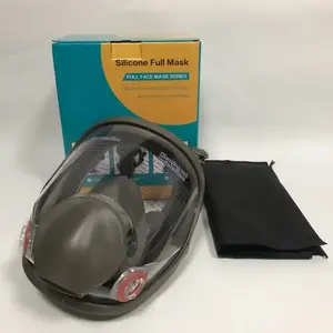 Hot Koop Volledige Gezicht Gasmasker Met Dubbele Filters Volledige Gezicht Herbruikbare Antigas Respirator 6800 Gas Masker