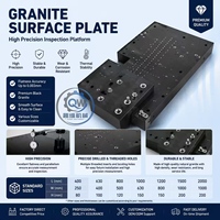 Plateforme d'inspection du granit, table de mesure du marbre avec supports, personnalisation possible, base en granit, haute précision