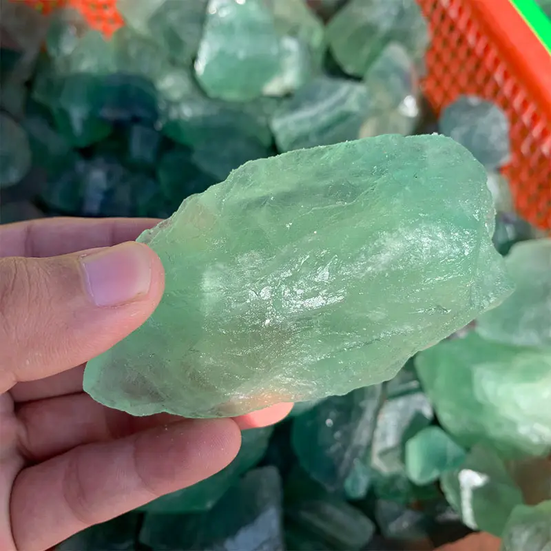 Piedra de fluorita natural, piedra rugosa de fluorita verde de alta calidad, para regalo, precio al por mayor