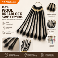 Échantillons de dreadlocks au crochet en laine 100% naturelle brésilienne, faits à la main, Remy, double trame machine, pour tressage et personnalisation