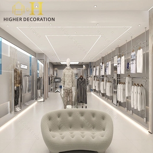 Unit tampilan pakaian berdiri, untuk toko pakaian furnitur Salon kecantikan, rak garmen, desain Modern - Product Image 5